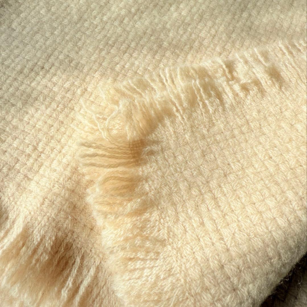 ASAUCE MELER アソースメレ　カシミヤバスケットフリンジストール