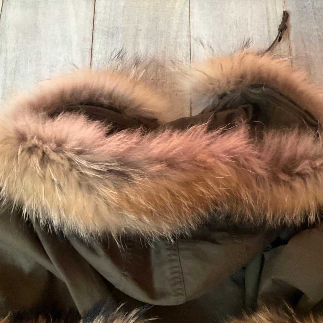 美品LE CIEL BLEUカーキ ファー付き モッズコート