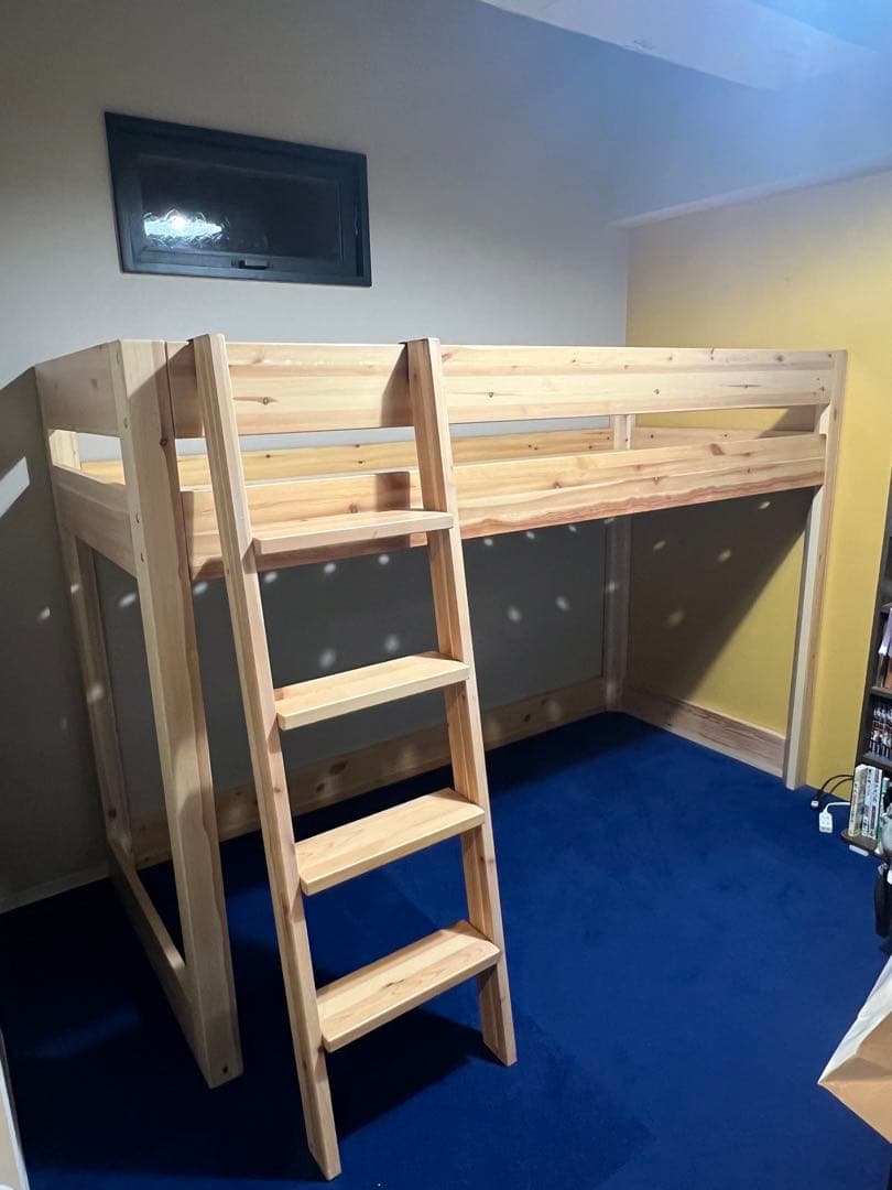 引取限定　無印　パイン材ミドルベッド　販売終了品　廃盤