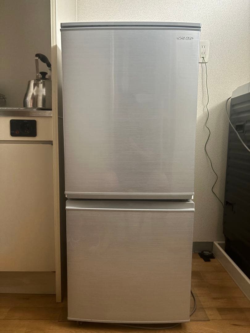SHARP シャープ 2ドア冷蔵庫 SJ-D14F-S（シルバー） 137L