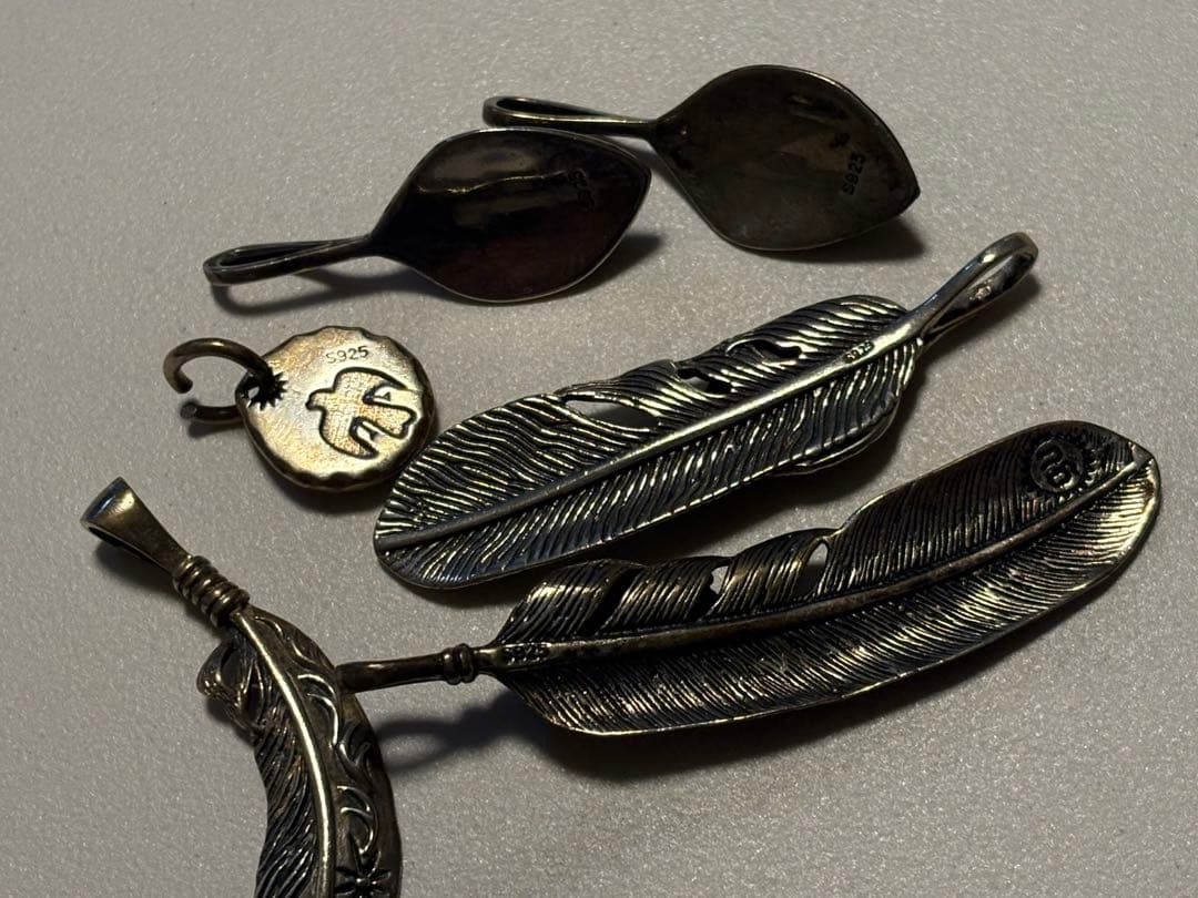 silver925 フェザー ペンダントトップ good vibrations