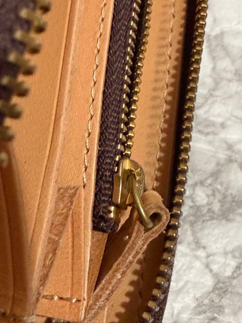 ブライドルレザー イントレチャート 編み込み メンズ 長財布 ラウンドファスナー