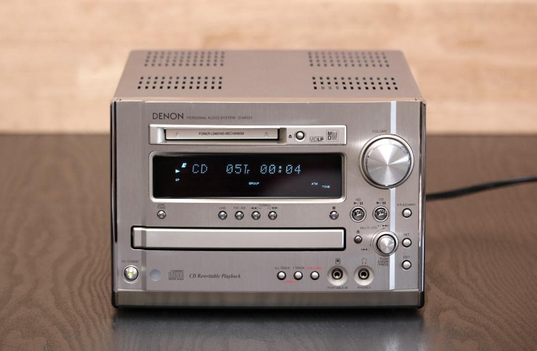 DENON D-MG33 CD/MD/TUNER ラッコ　リモコン付き