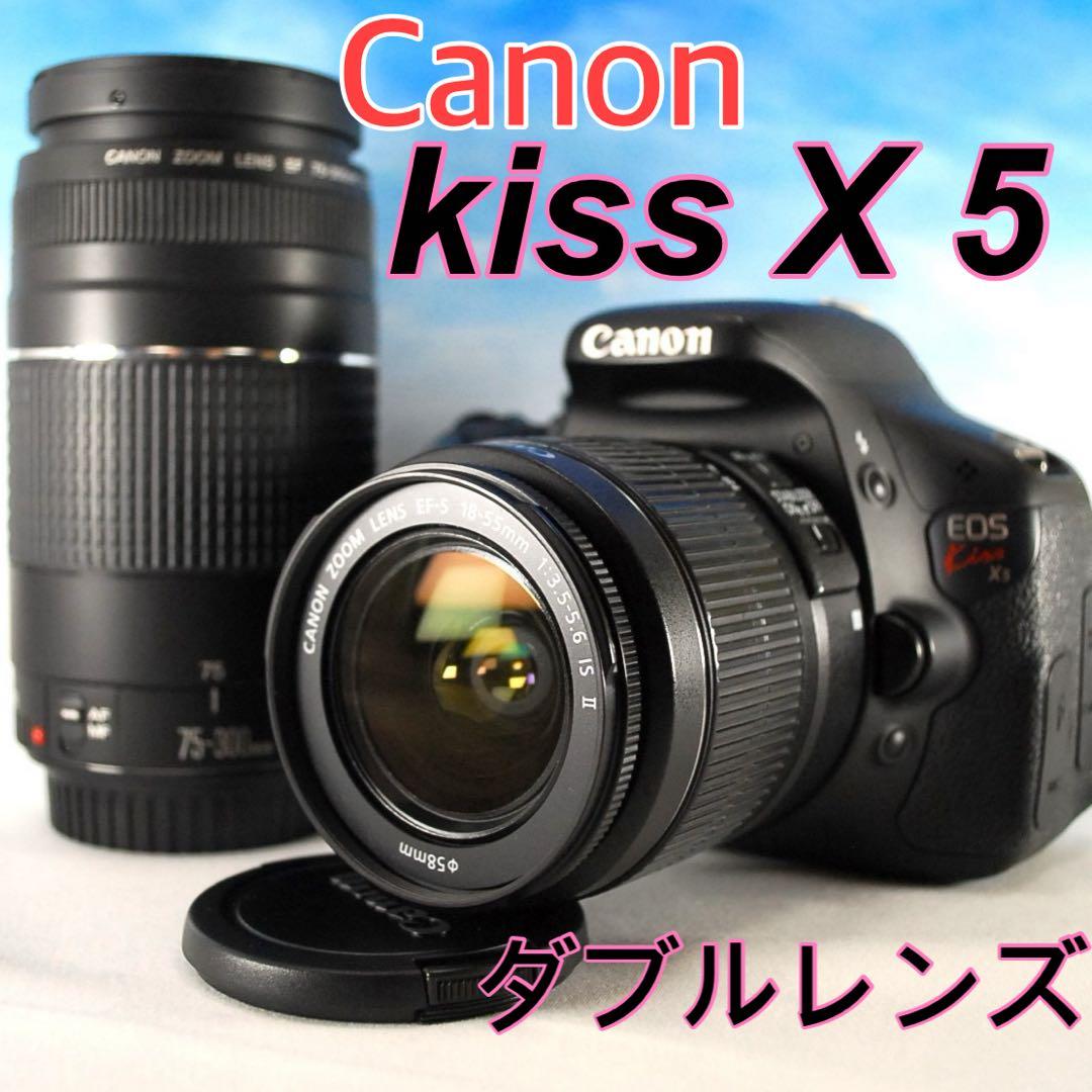 ❤️【美品】❤️Canon EOS Kiss X5 ダブルレンズ スマホ転送OK✨