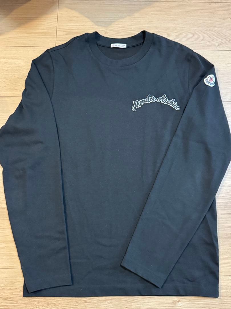 正規品 MONCLER モンクレール ブラック 長袖Tシャツ S ロゴ 美品