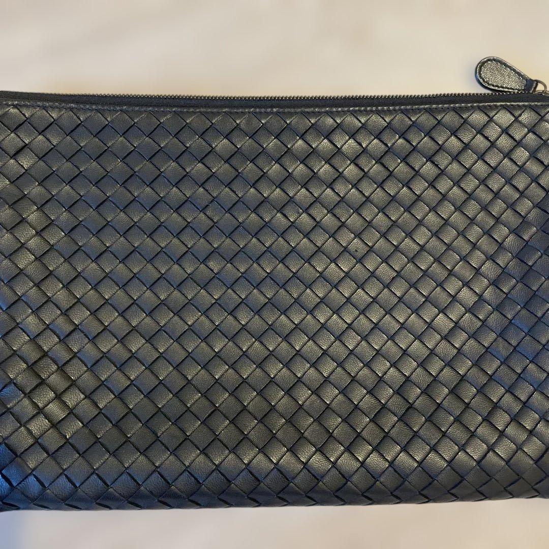 BOTTEGA VENETA イントレチャート長財布レザーブラック【メンズ】