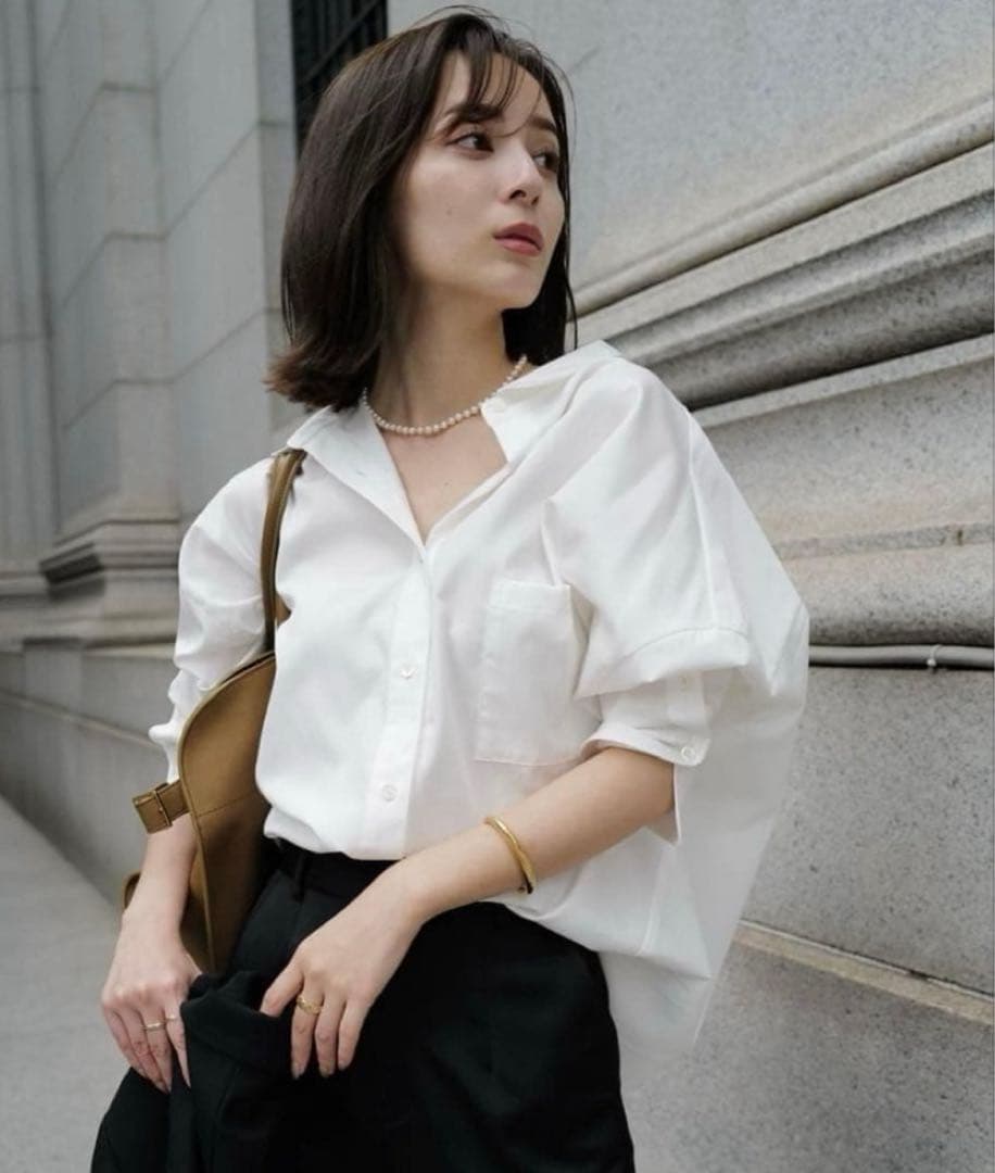 anuans アニュアンス♡ホワイト スタンダードシャツ