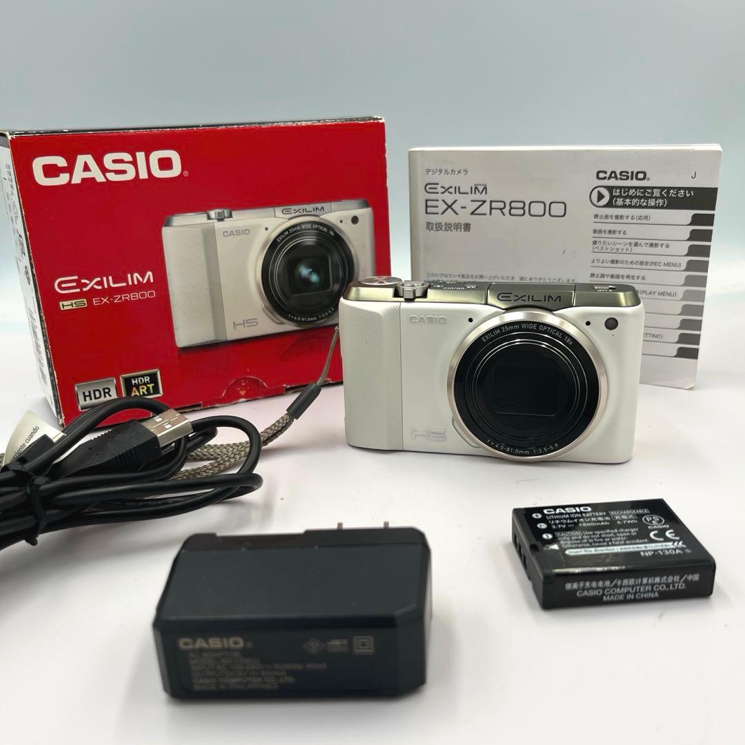 【完動品/返品保証】CASIO EX-ZR800・デジタルカメラ・動作確認済み