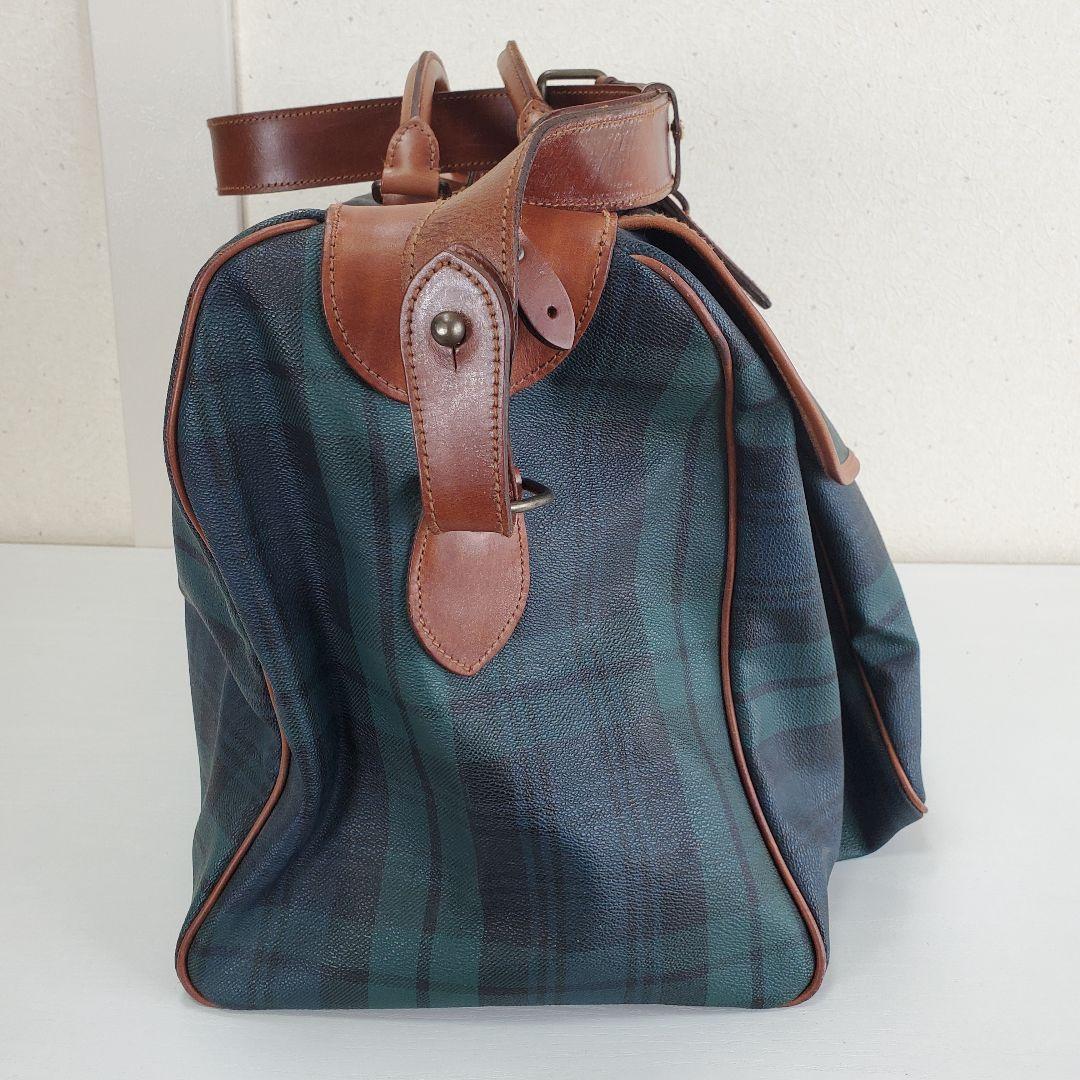 ポロラルフローレン PVC×レザー ボストンバッグ トラベルバッグ 旅行かばん