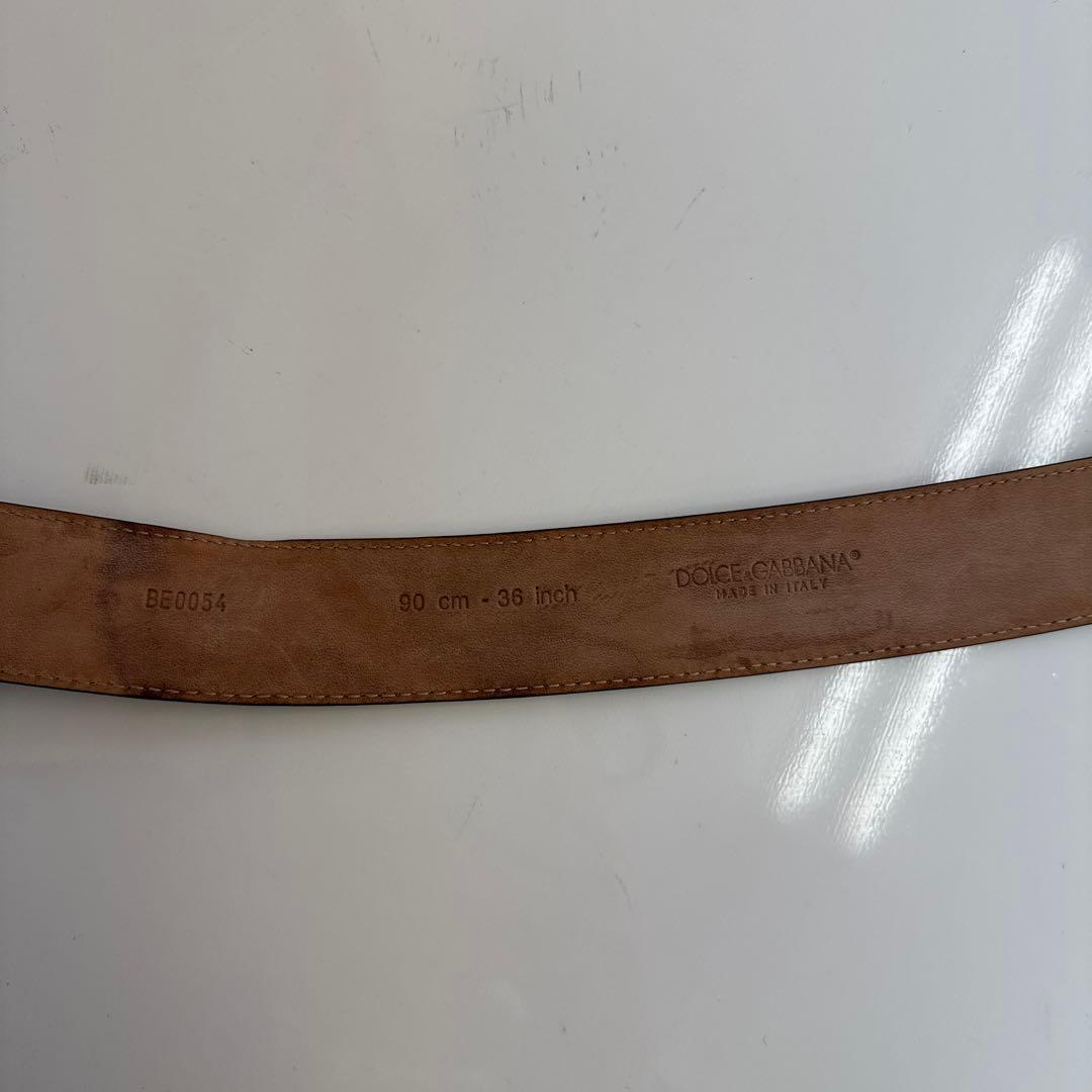 DOLCE & GABBANA ブラックレザーベルト