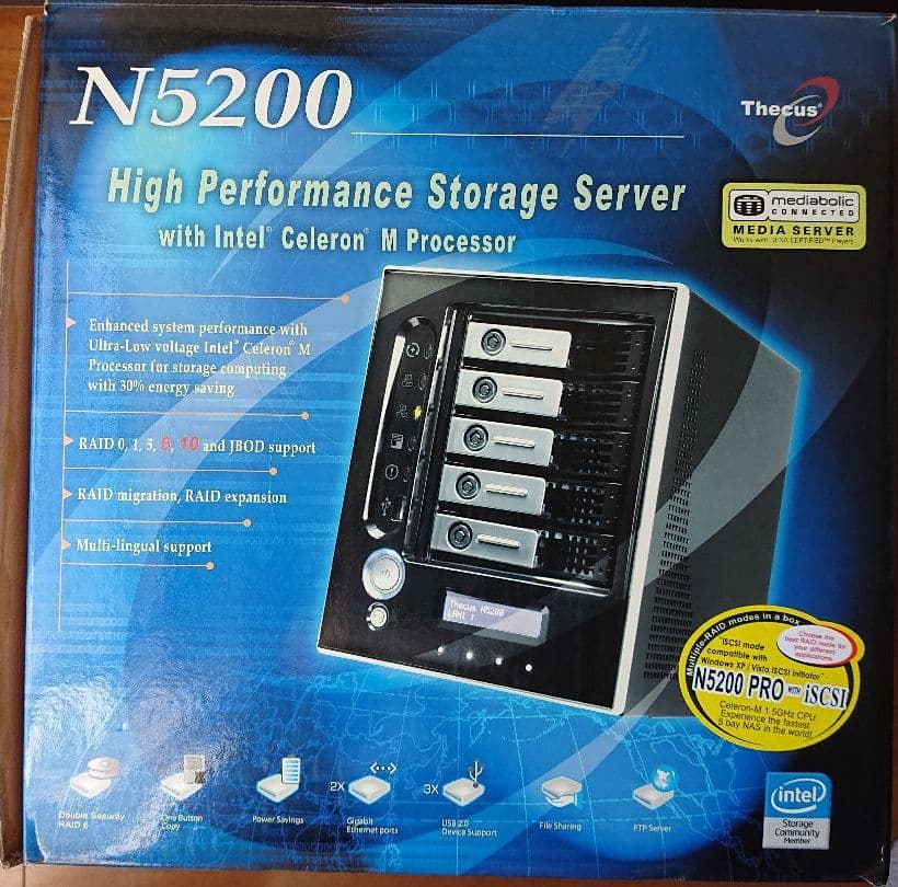 Thecus N5200PRO RAID6・10対応NAS