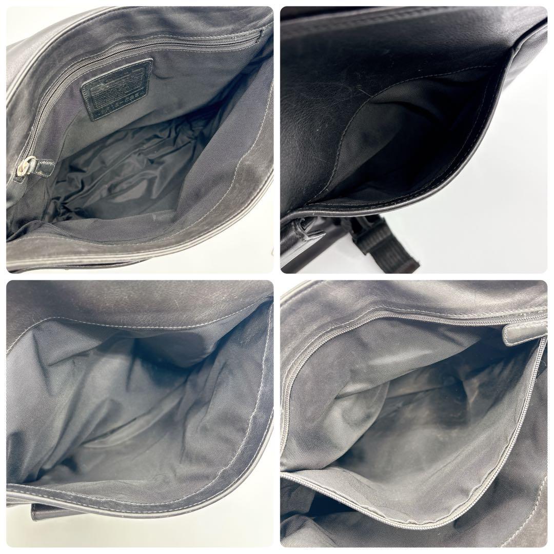 美品 COACH メッセンジャーバッグ 肩掛け レザー 5234 ブラック