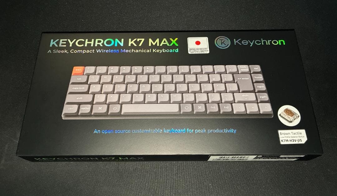 KEYCHRON K7 MAX ホットスワップ＆RGB対応 JIS配列 茶軸