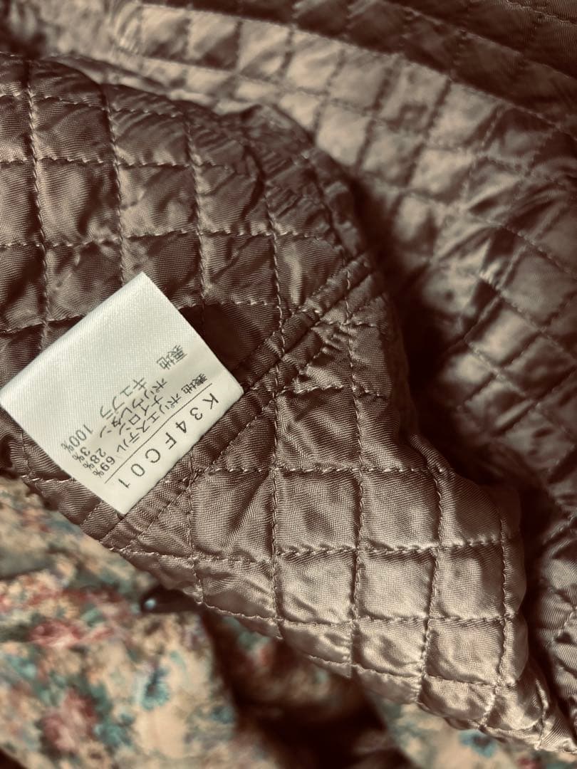 ワンダフルワールドKANEKOISAOカネコイサオ★花柄 ダッフルコートフード付