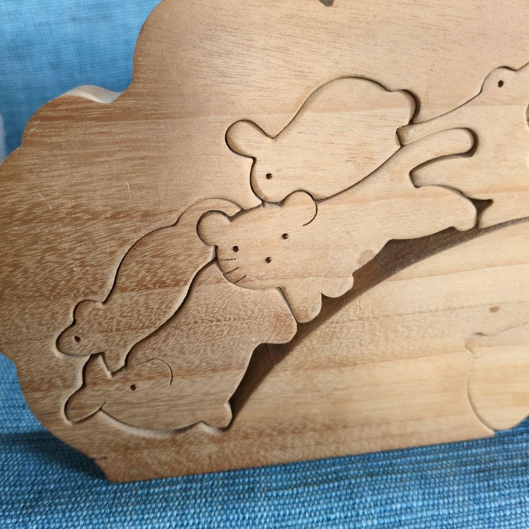 小黒三郎さんの組み木十二支とねこ