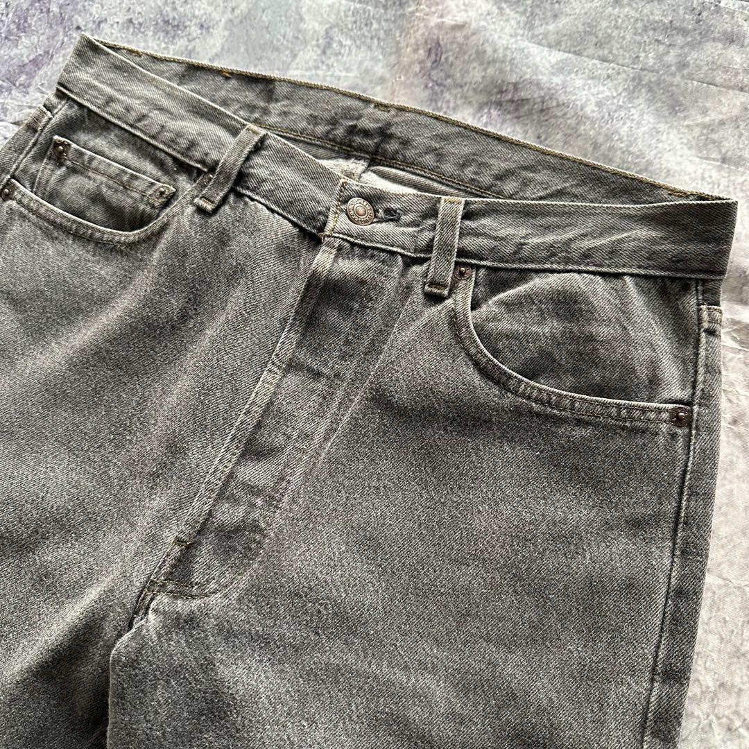 【80s】Levi's 501 先染め アメ製 ブラックデニム W32