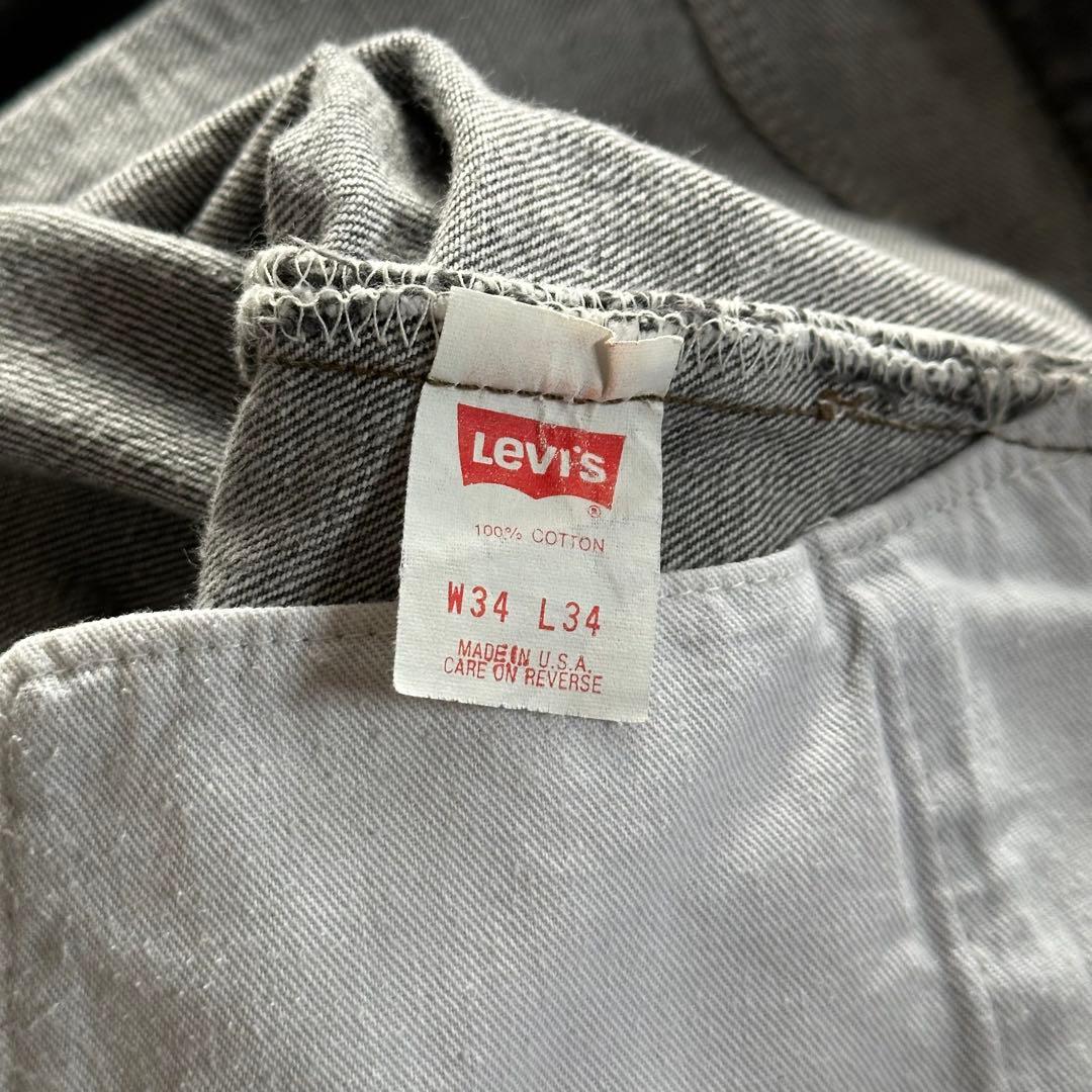 【80s】Levi's 501 先染め アメ製 ブラックデニム W32