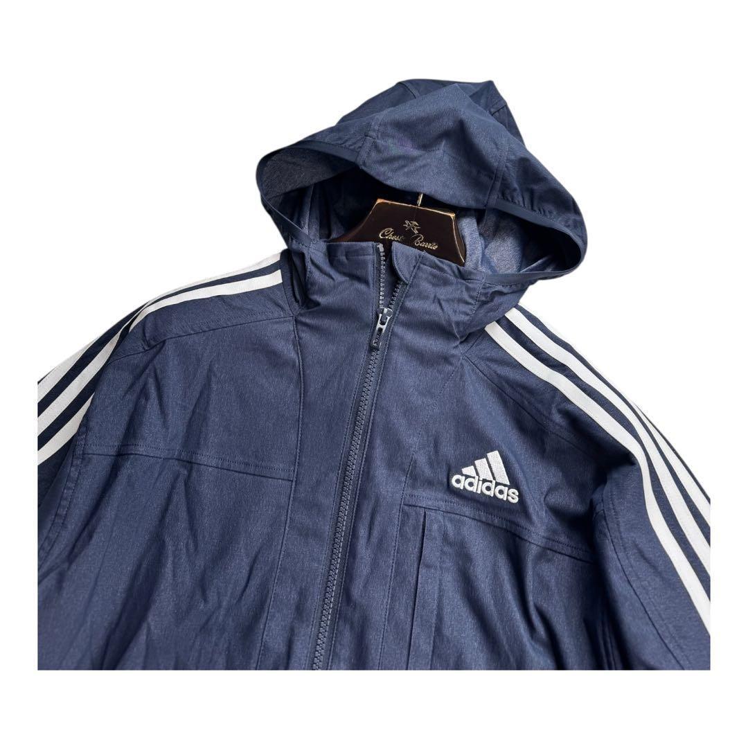 Ｂ新品 XL アディダス adidas デニム風ウーブンセットアップ 上下 紺