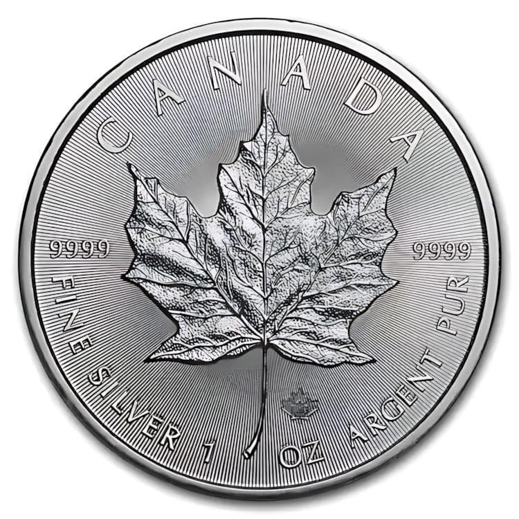 2020 カナダ メイプルリーフ 銀貨 1オンス 38mm クリアケース付きBU