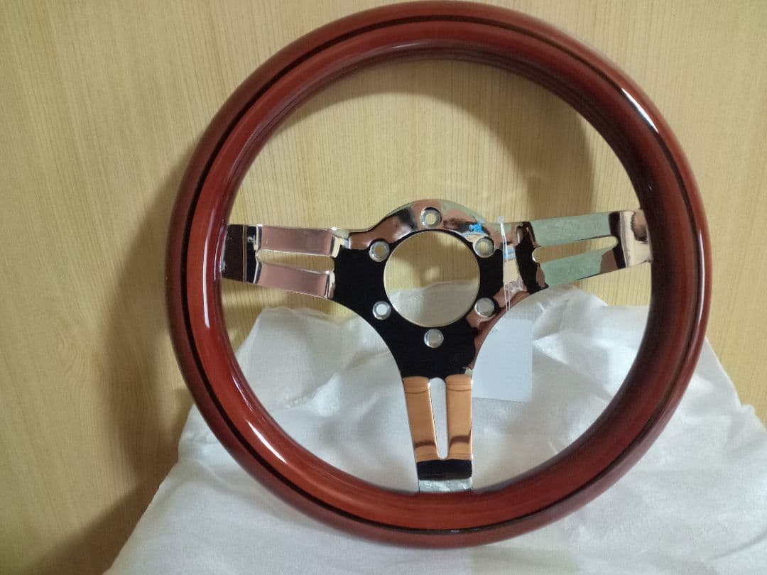 ウッドステアリング　小径　29cm 旧車　新品　290mm