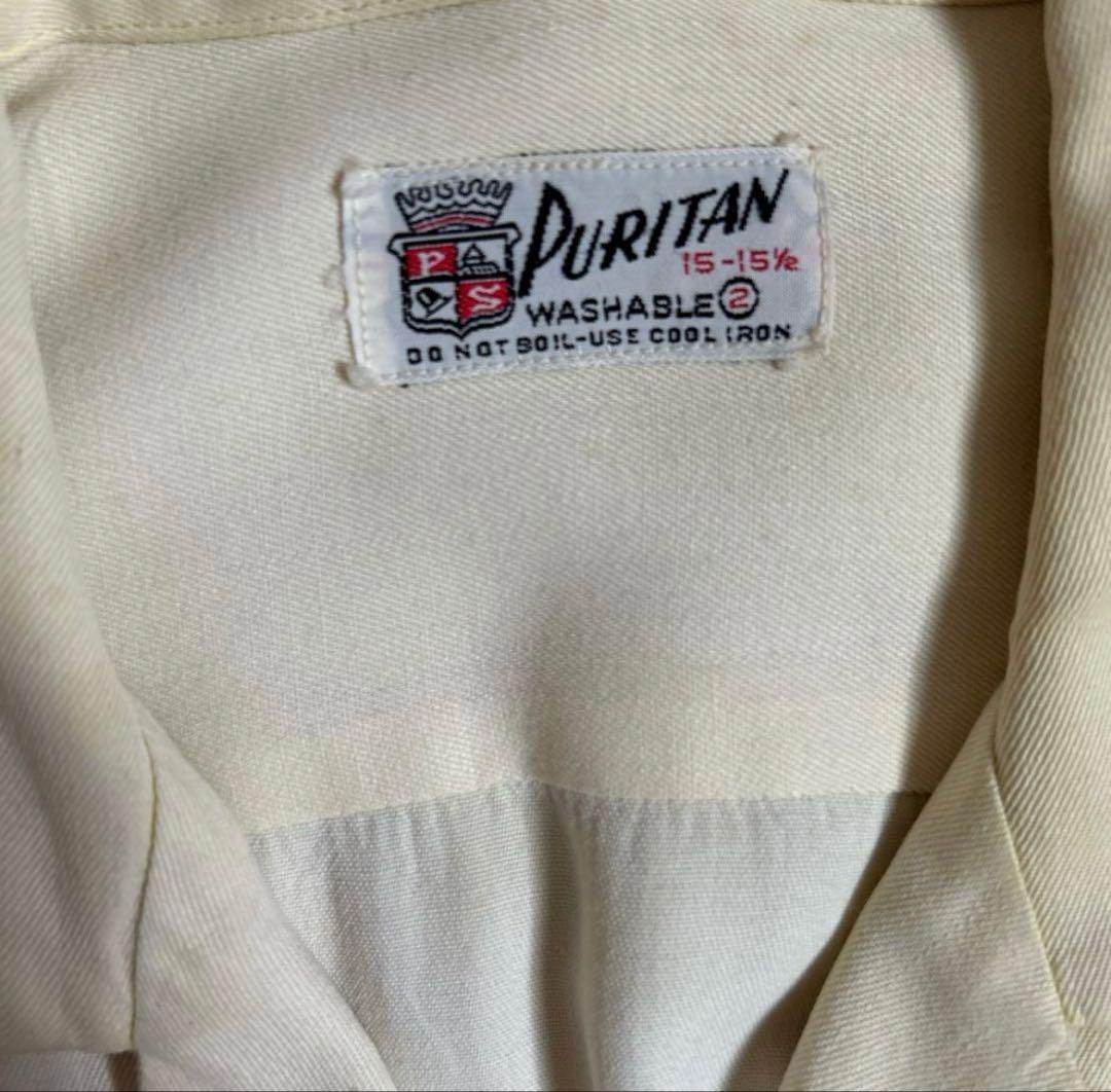 50s PURITAN レーヨンシャツ オープンカラーシャツ