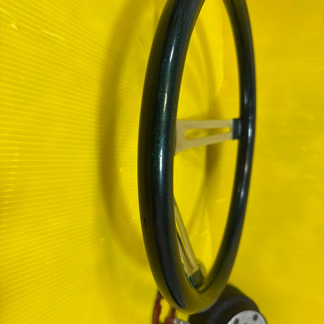 カリフォルニアメタルフレークグリーンステアリングホイール、グラントハンドル