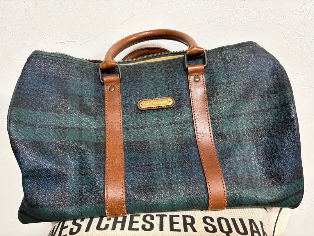 ポロラルフローレン　チェック柄ボストンバッグ