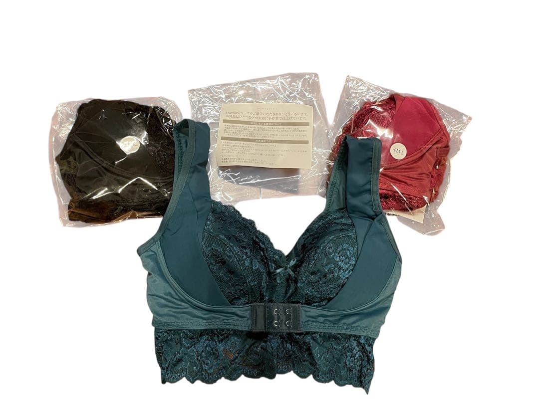 ⭐︎Angellirブラレット3点セット M-L 　グリーン・ブラック・レッド⭐︎