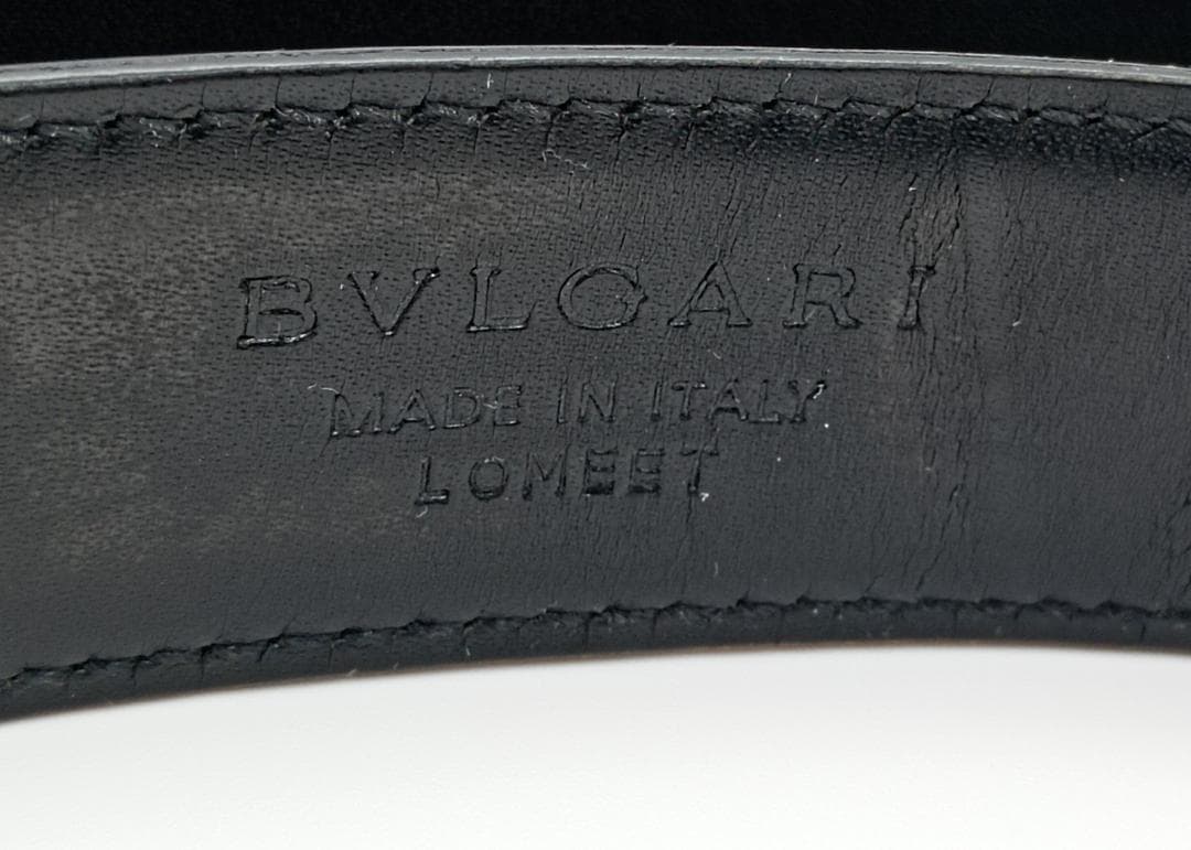 【バスティー】BVLGARI ブラックレザーベルト