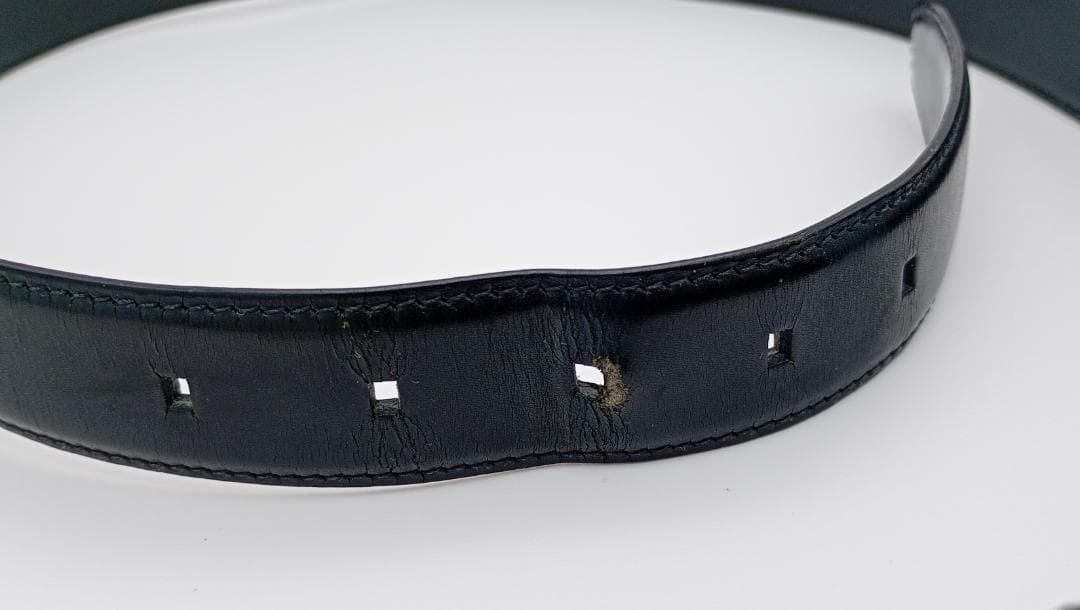 【バスティー】BVLGARI ブラックレザーベルト