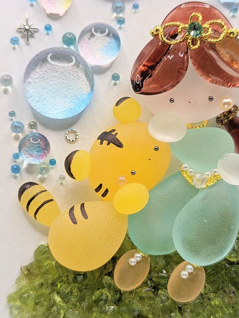 『Happy Blue Moon & Vows.*』シーグラスアート