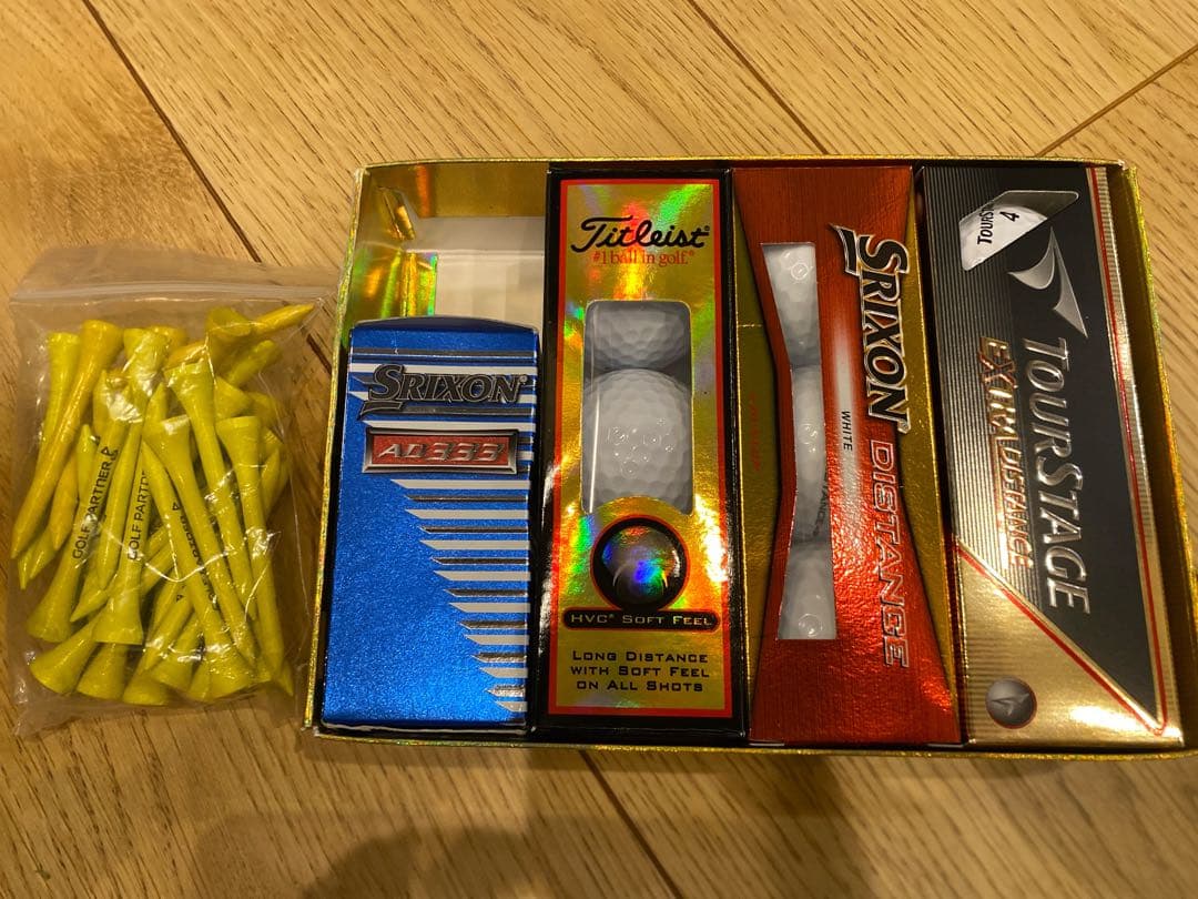 Newling ゴルフバッグ ネイビー初心者セット一式　新品ボール等付