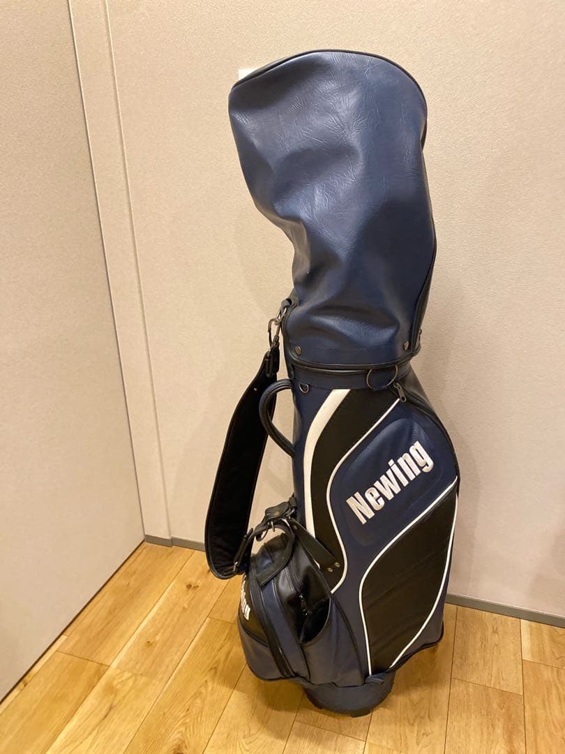 Newling ゴルフバッグ ネイビー初心者セット一式　新品ボール等付