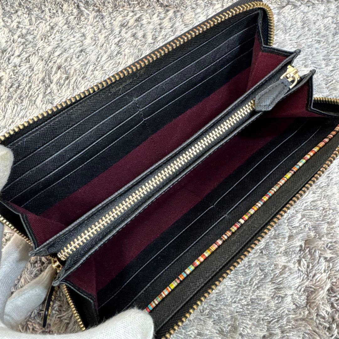 【美品】Paul Smith ポールスミス 長財布 ラウンドファスナー レザー