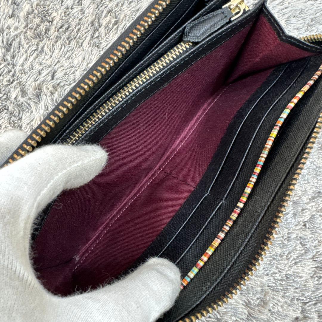 【美品】Paul Smith ポールスミス 長財布 ラウンドファスナー レザー