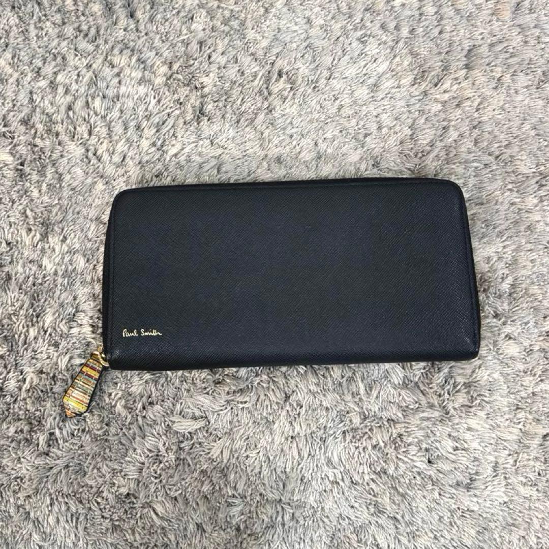 【美品】Paul Smith ポールスミス 長財布 ラウンドファスナー レザー