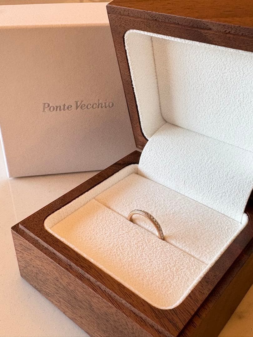Ponte Vecchio リング 木製ボックス付き　新品未使用