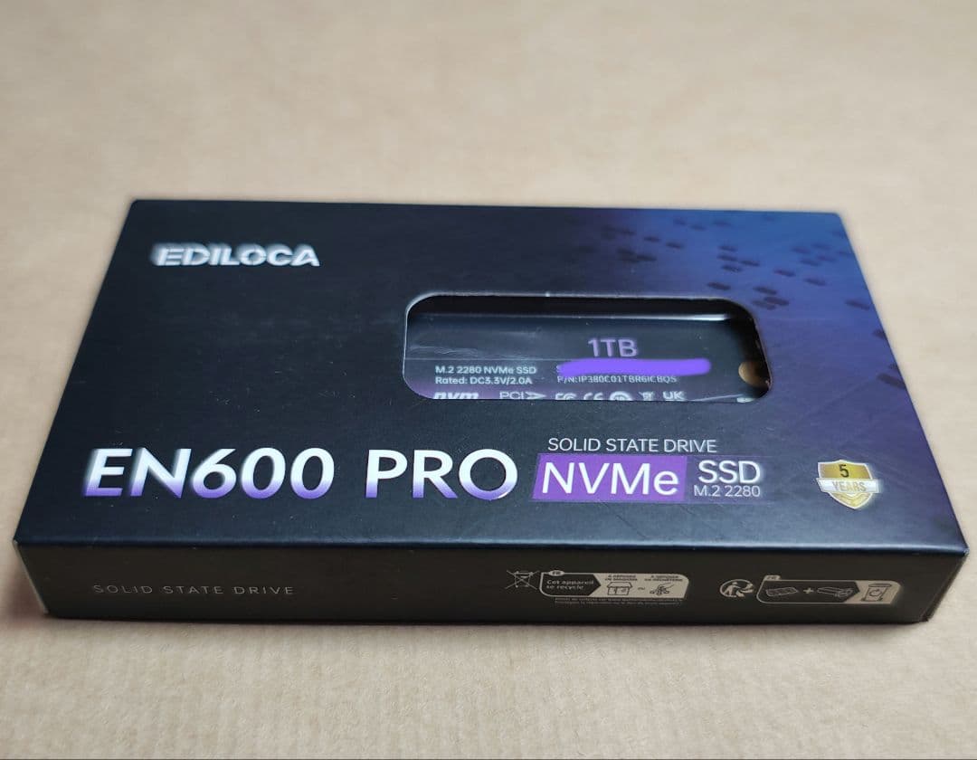 内蔵型SSD SSD 1TB NVMe EN600 PRO