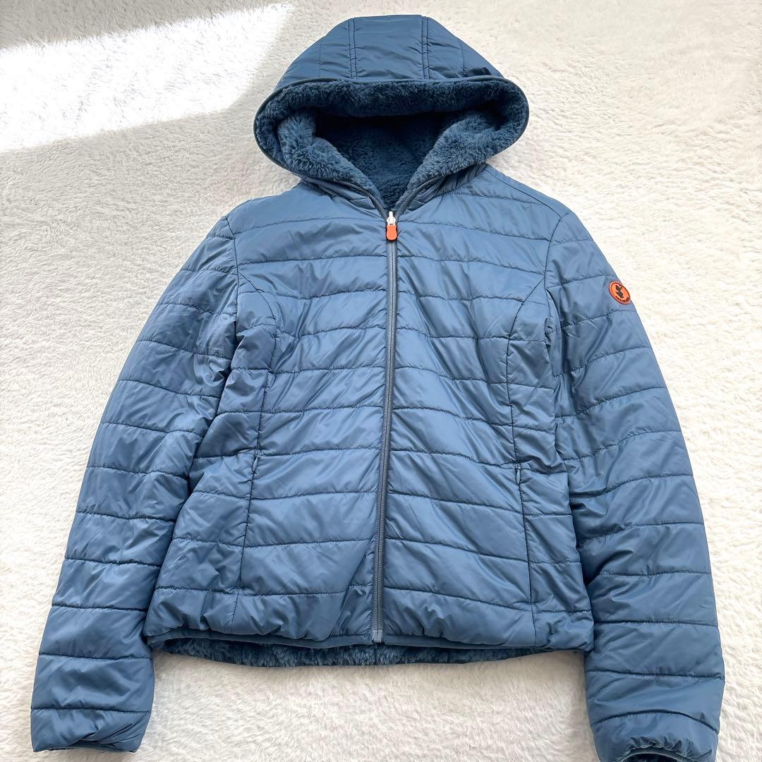 【美品】SAVE THE DUCK リバーシブル ファー ジャケット フード