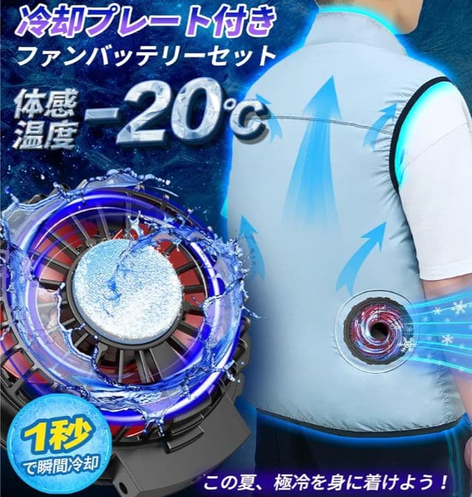 冷却プレート＆バッテリー付き　ファンバッテリーセット