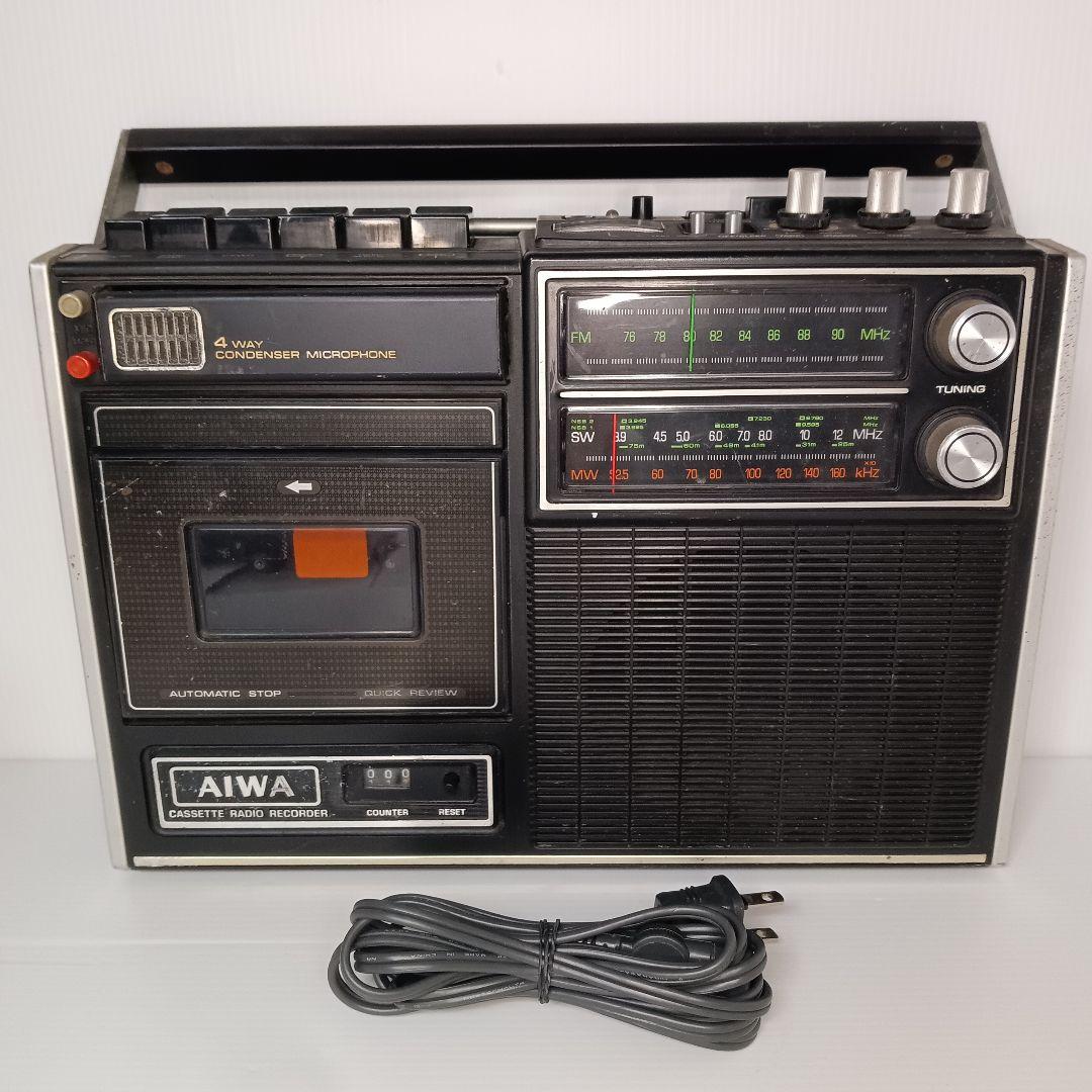 aiwa ラジオカセットレコーダー TPR-301昭和レトロ　コード　マイク付き