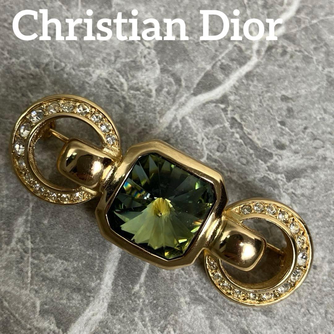 Christian Dior クリスチャン ディオール ラインストーン ブローチ