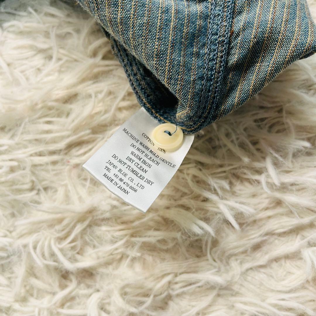 トップス MOMOTARO JEANS Gacha Pocket Stripe shirt