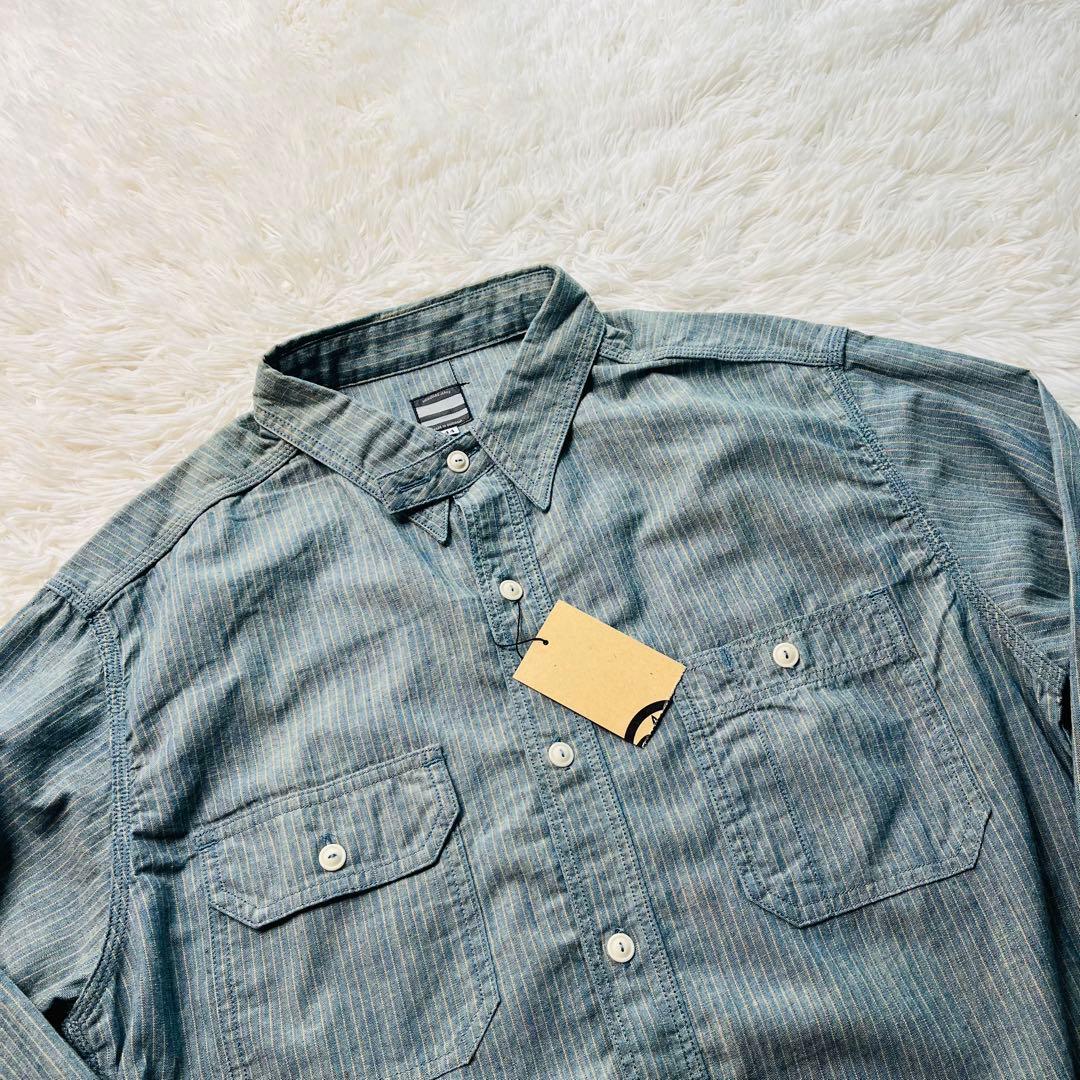 トップス MOMOTARO JEANS Gacha Pocket Stripe shirt