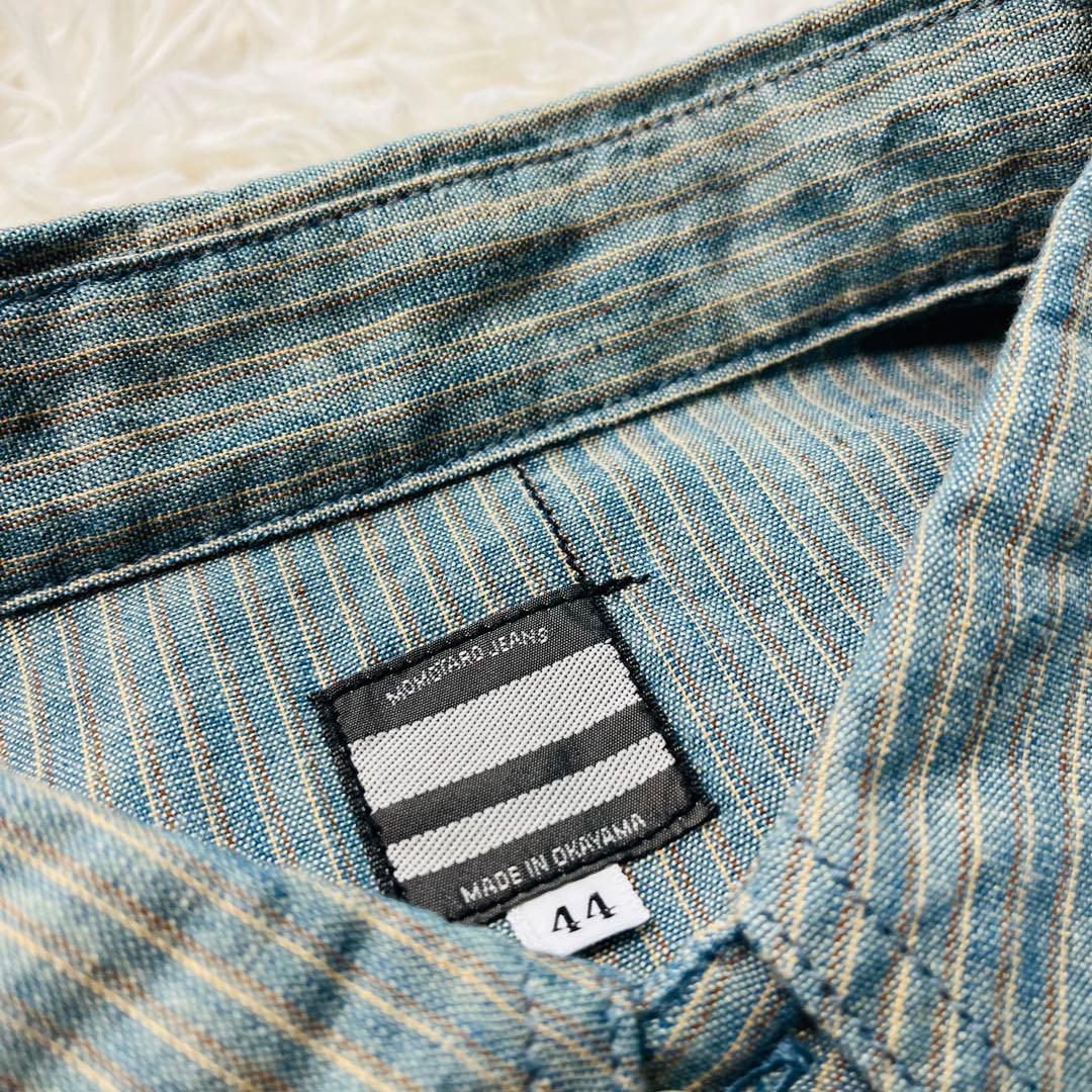 トップス MOMOTARO JEANS Gacha Pocket Stripe shirt