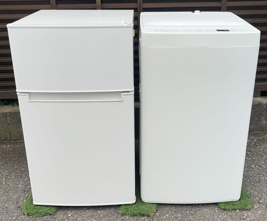 アマダナ冷凍冷蔵庫85L アマダナ洗濯機4.5.kg 2020年製　２台セット