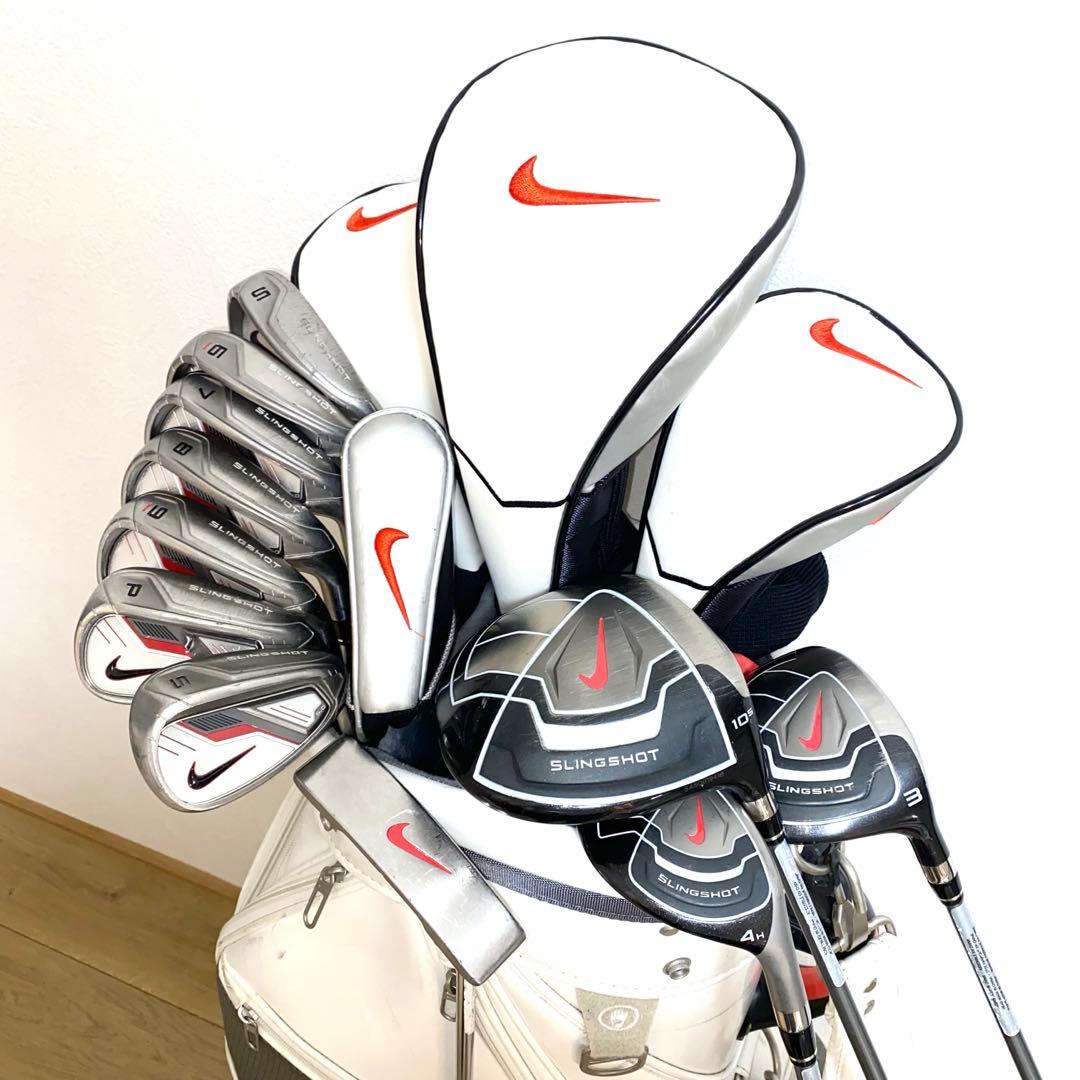 NIKEナイキ ゴルフクラブ 本格フルセット☆初心者 男性右利きキャディバッグ付