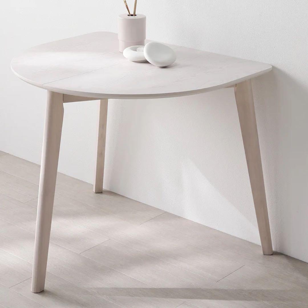 ※値下げ中！RASIK 変形ダイニングテーブル Litral リトラル ホワイト