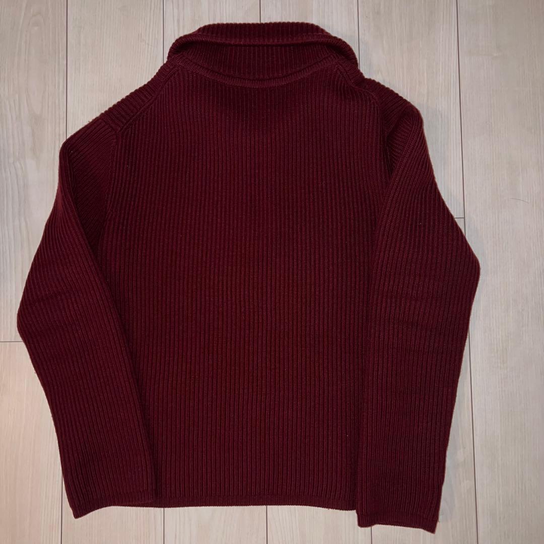 Acne Studios バーガンディ ジップアップニット サイズS