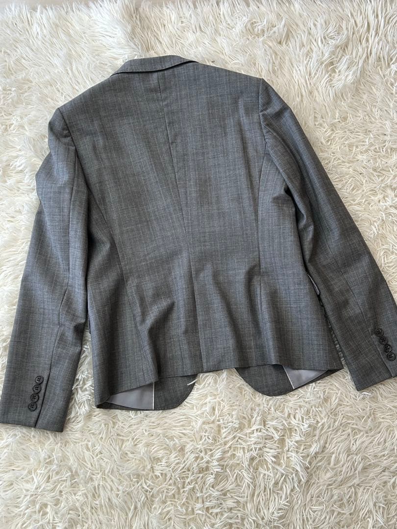 極美品！23区 グレー ピンクストライプ パンツスーツ 38 ヨーロッパ高級生地